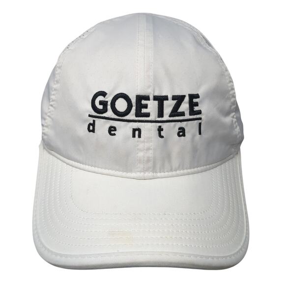 Goetze Dental Strapback Baseball Cap White One Size Featherlight Nike Dri-Fit - Picture 1 of 11